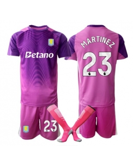 Aston Villa Emiliano Martinez #23 Portiere Maglia Gara Terza Repliche 2025-26 Bambino Maniche Corte